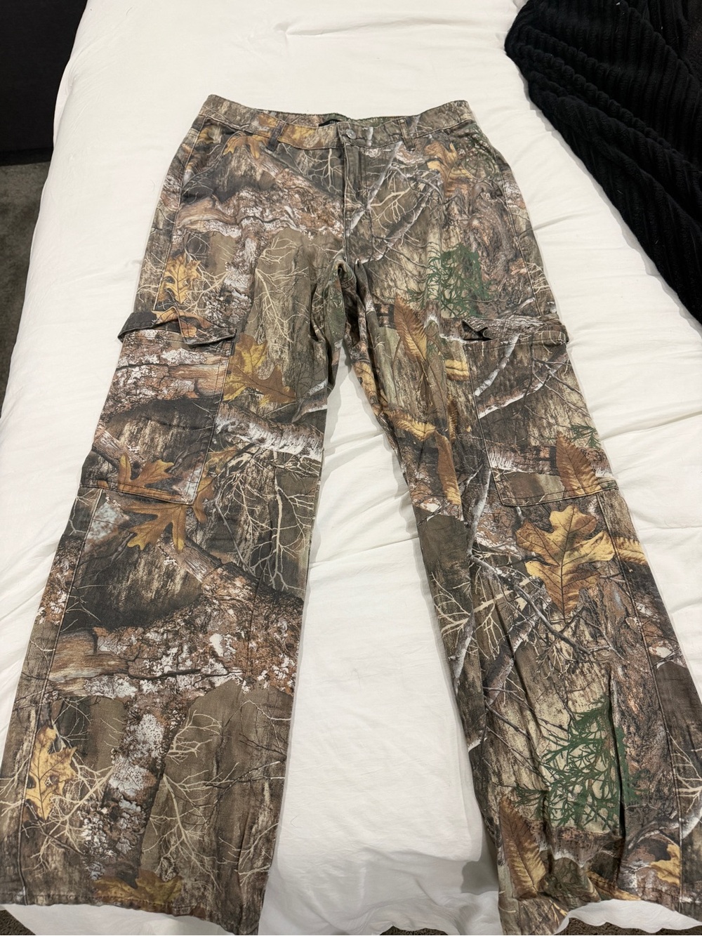 Forever 21 Women's Straight Leg Cargo Pants - Brown Camo
